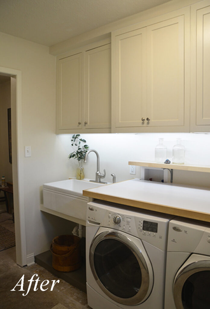 2026 Article 05 BEFORE AFTER LAUNDRY ROOM After SinkCorner